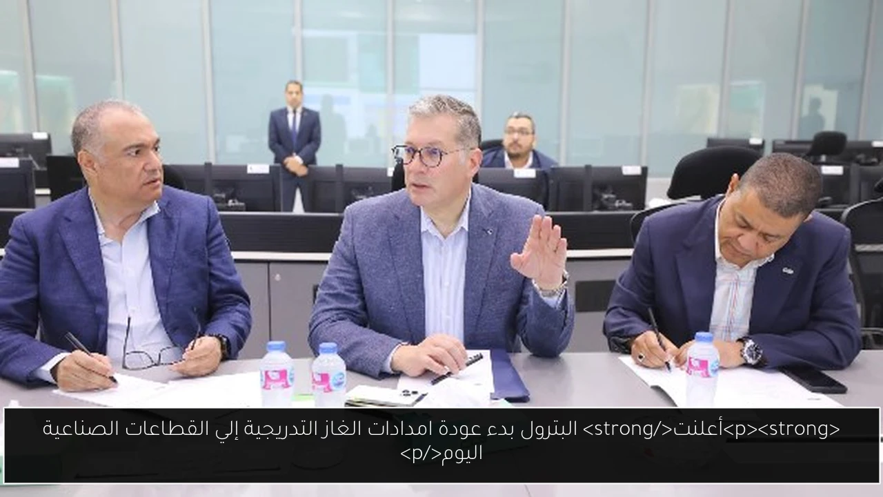 <p><strong>أعلنت</strong> البترول بدء عودة امدادات الغاز التدريجية إلي القطاعات الصناعية اليوم</p>