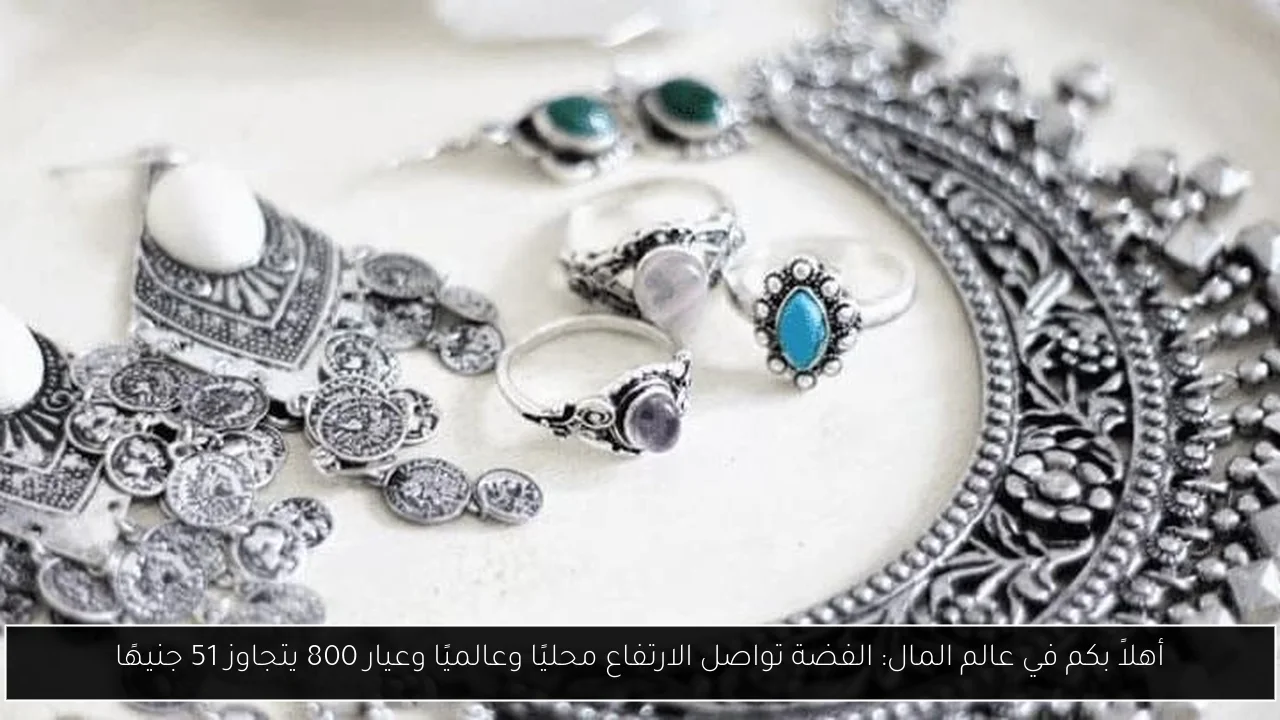 أهلاً بكم في عالم المال: الفضة تواصل الارتفاع محليًا وعالميًا وعيار 800 يتجاوز 51 جنيهًا