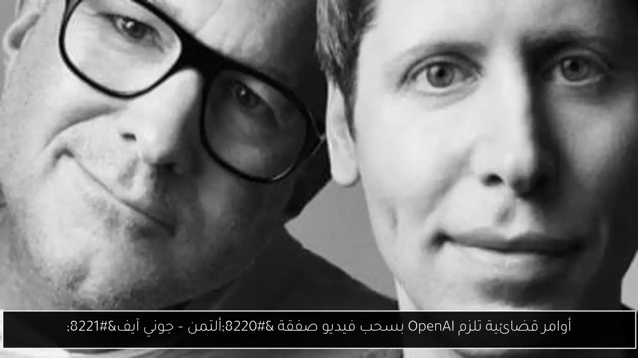 أوامر قضائية تلزم OpenAI بسحب فيديو صفقة “ألتمن – جوني آيف”