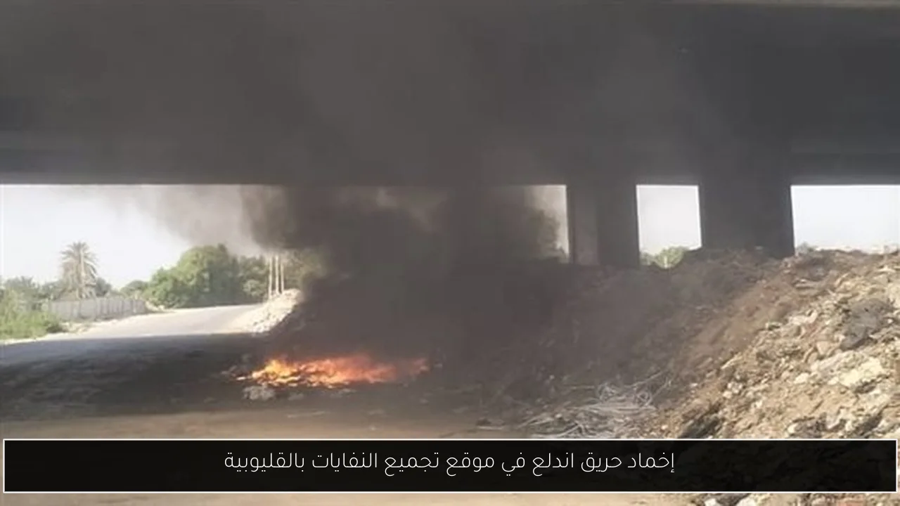 إخماد حريق اندلع في موقع تجميع النفايات بالقليوبية