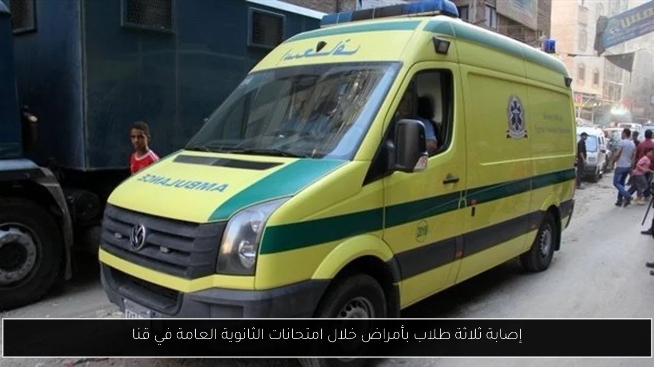 إصابة ثلاثة طلاب بأمراض خلال امتحانات الثانوية العامة في قنا