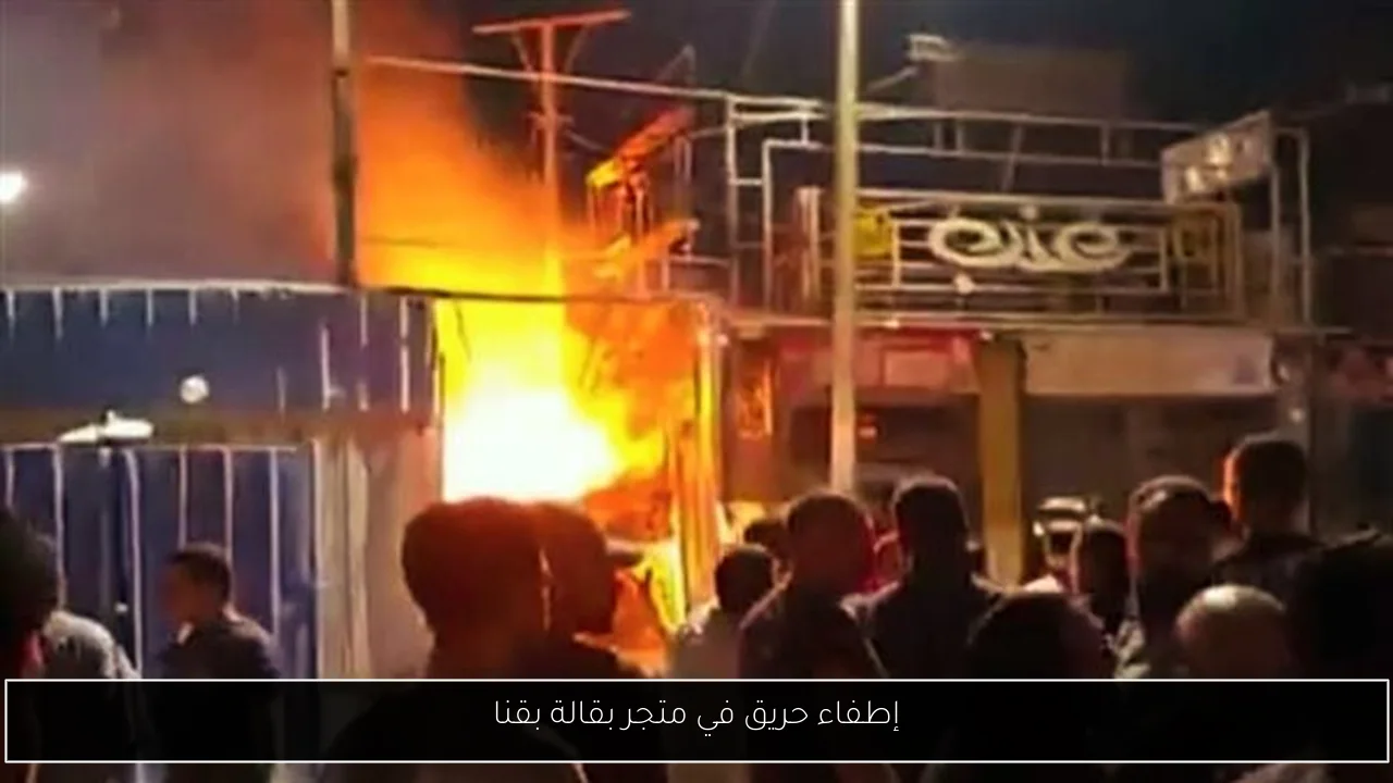 إطفاء حريق في متجر بقالة بقنا