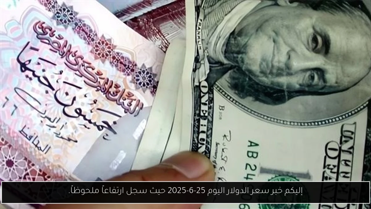 إليكم خبر سعر الدولار اليوم 25-6-2025 حيث سجل ارتفاعاً ملحوظاً.