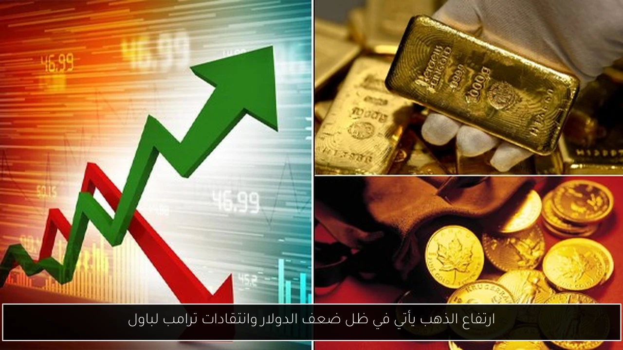 ارتفاع الذهب يأتي في ظل ضعف الدولار وانتقادات ترامب لباول