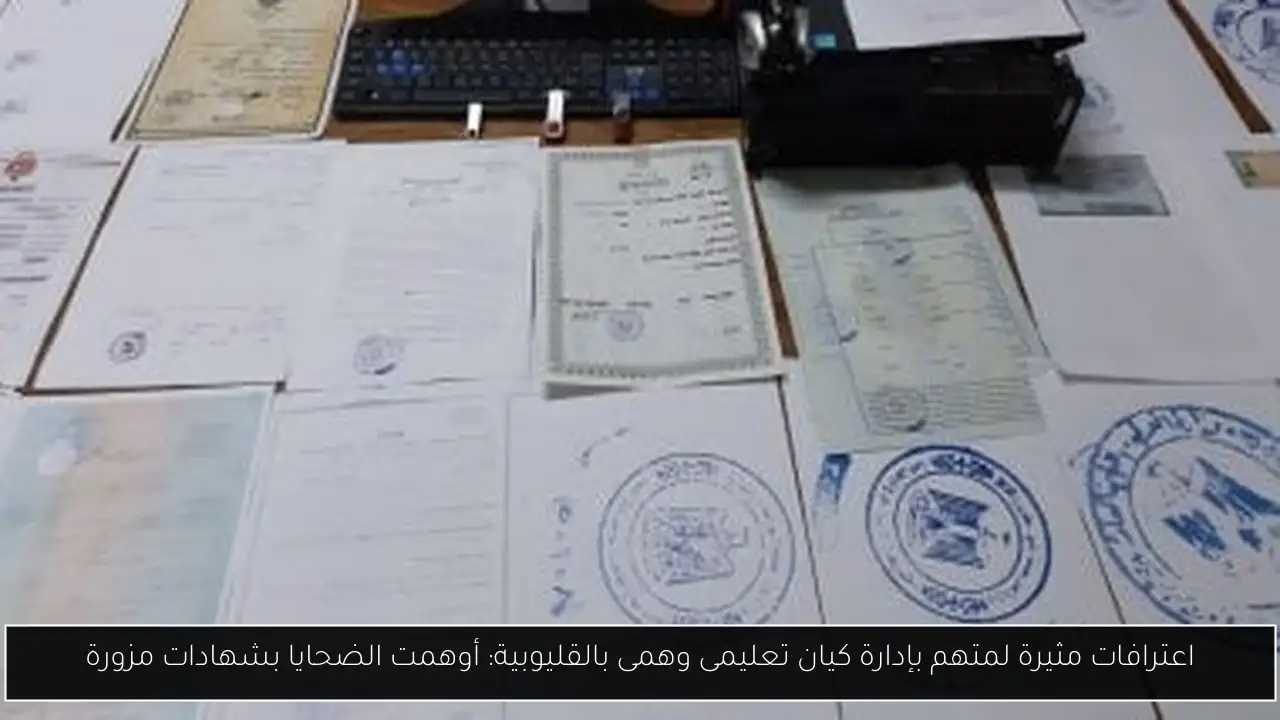اعترافات مثيرة لمتهم بإدارة كيان تعليمى وهمى بالقليوبية: أوهمت الضحايا بشهادات مزورة