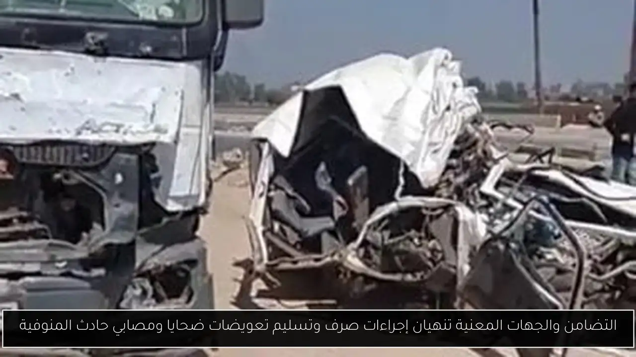 التضامن والجهات المعنية تنهيان إجراءات صرف وتسليم تعويضات ضحايا ومصابي حادث المنوفية