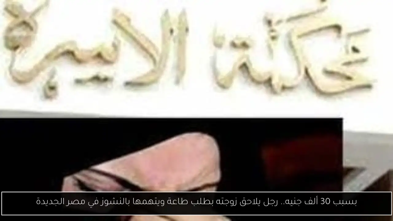 بسبب 30 ألف جنيه.. رجل يلاحق زوجته بطلب طاعة ويتهمها بالنشوز في مصر الجديدة