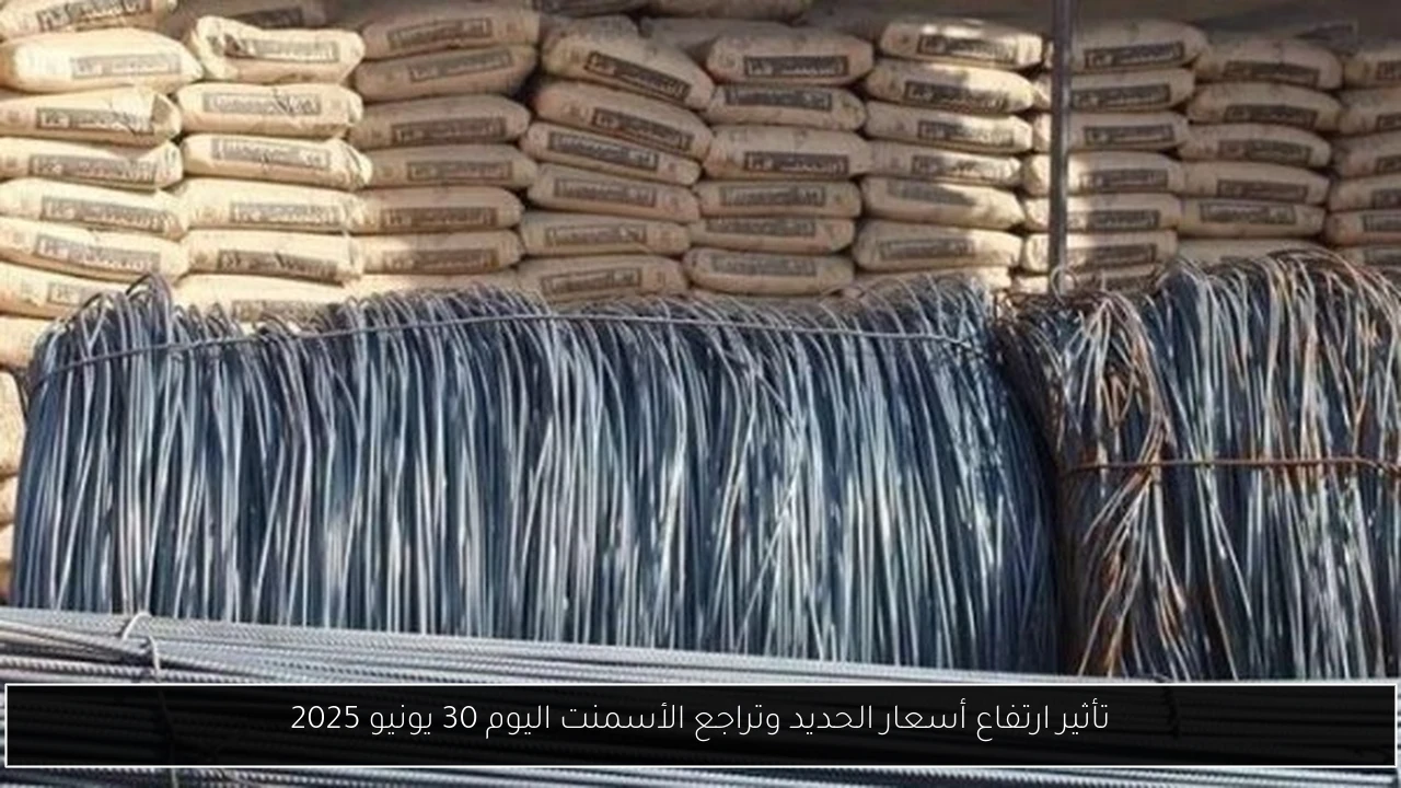 تأثير ارتفاع أسعار الحديد وتراجع الأسمنت اليوم 30 يونيو 2025