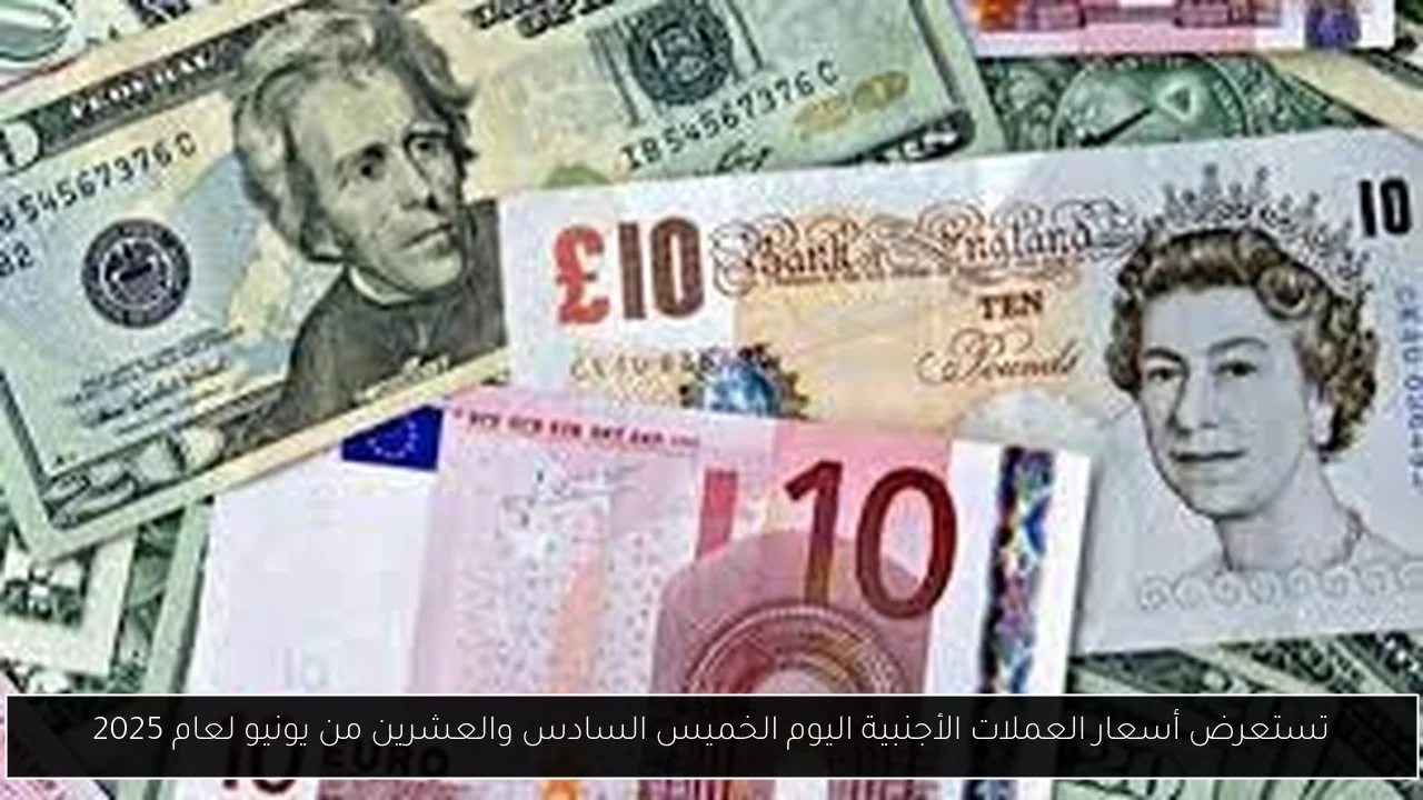 تستعرض أسعار العملات الأجنبية اليوم الخميس السادس والعشرين من يونيو لعام 2025