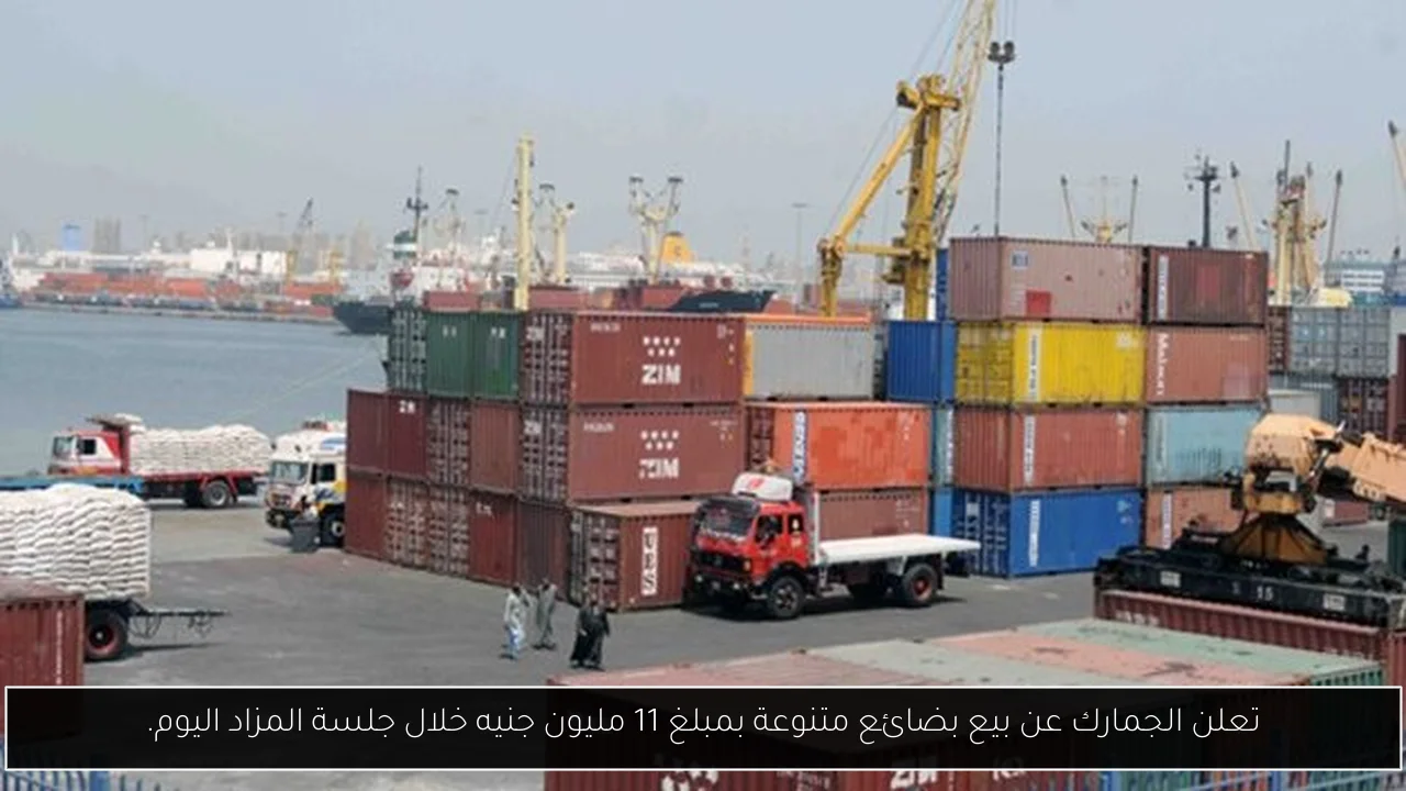 تعلن الجمارك عن بيع بضائع متنوعة بمبلغ 11 مليون جنيه خلال جلسة المزاد اليوم.