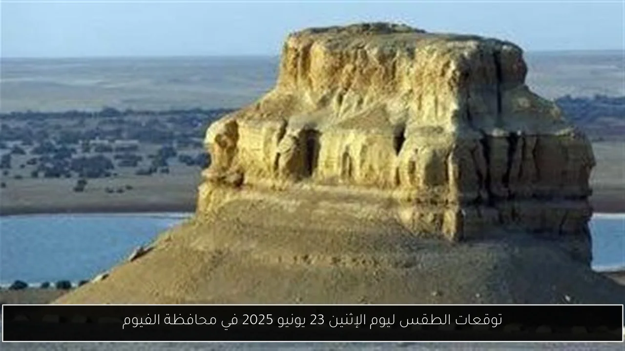 توقعات الطقس ليوم الإثنين 23 يونيو 2025 في محافظة الفيوم
