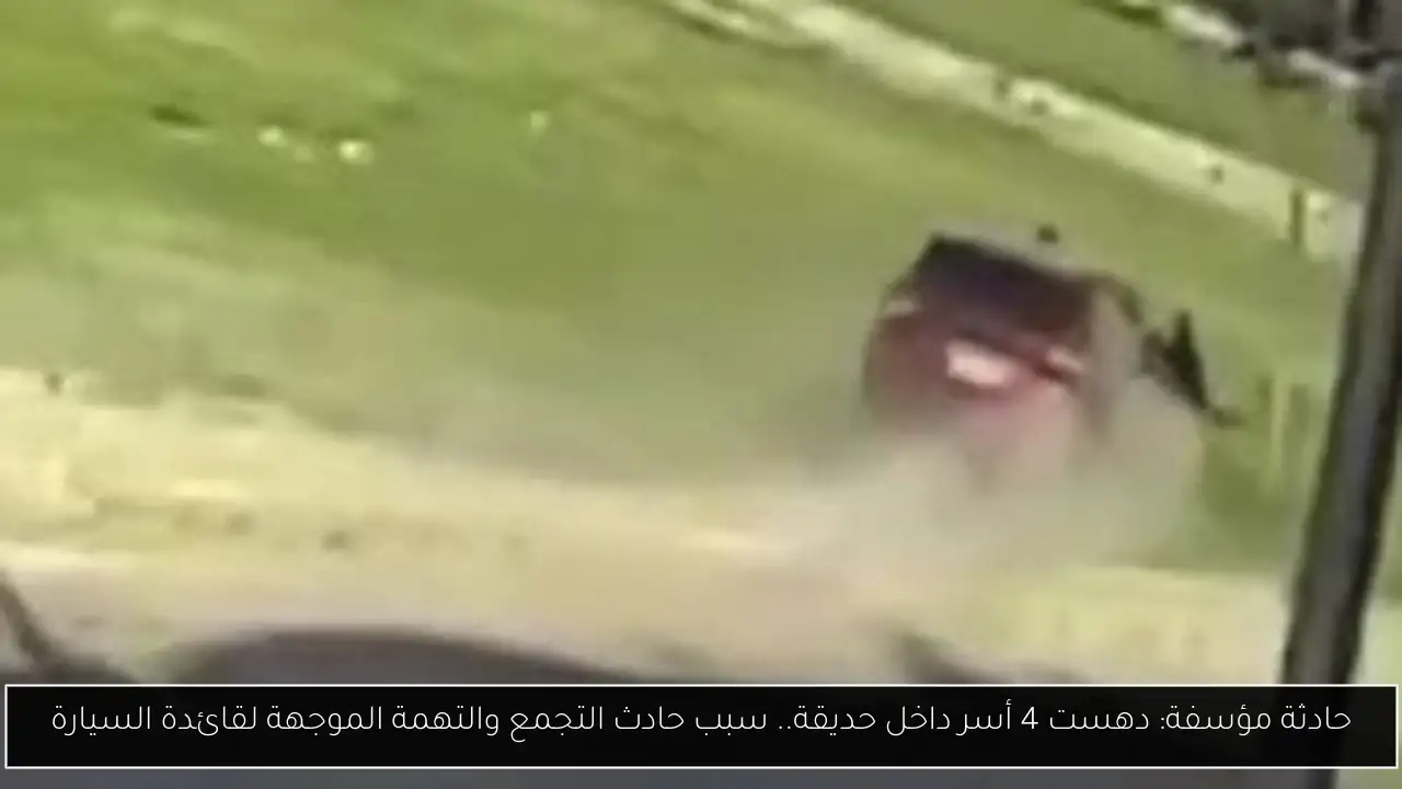 حادثة مؤسفة: دهست 4 أسر داخل حديقة.. سبب حادث التجمع والتهمة الموجهة لقائدة السيارة