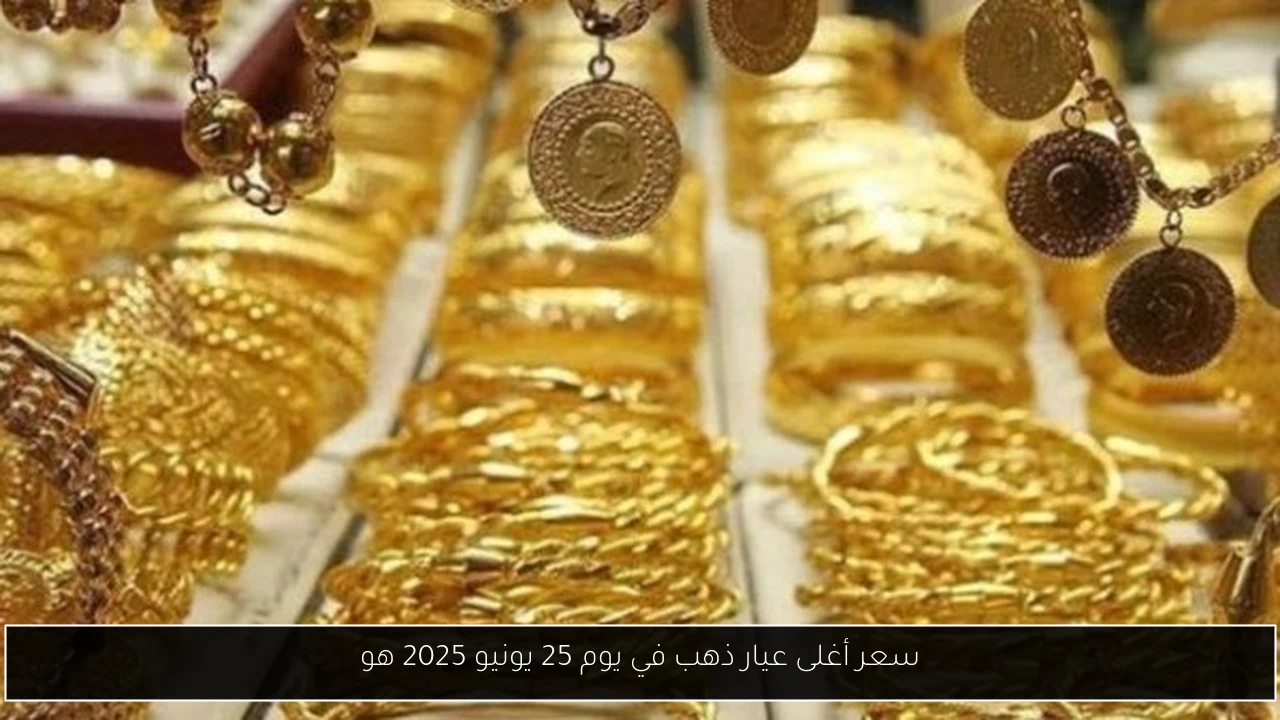 سعر أغلى عيار ذهب في يوم 25 يونيو 2025 هو