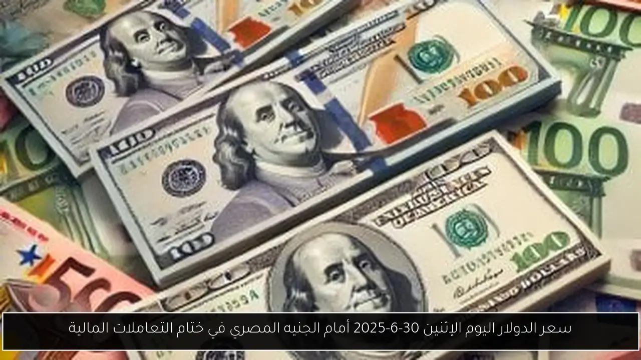 سعر الدولار اليوم الإثنين 30-6-2025 أمام الجنيه المصري في ختام التعاملات المالية