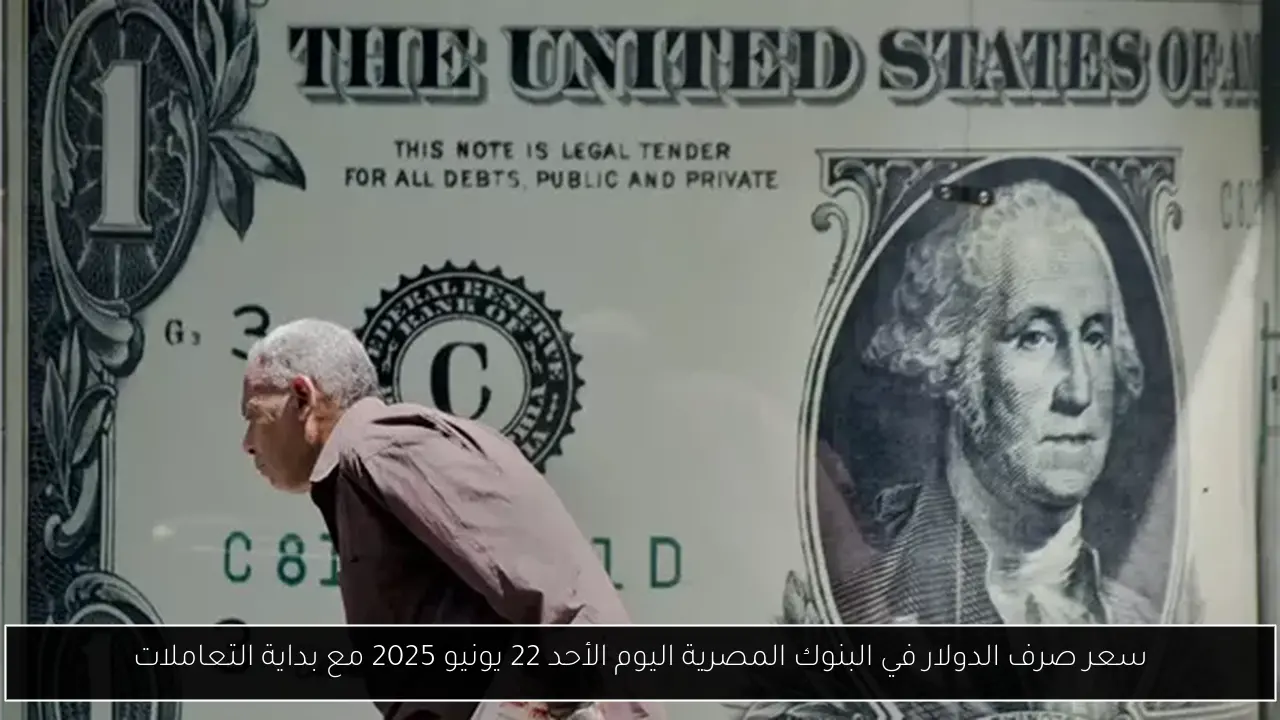 سعر صرف الدولار في البنوك المصرية اليوم الأحد 22 يونيو 2025 مع بداية التعاملات