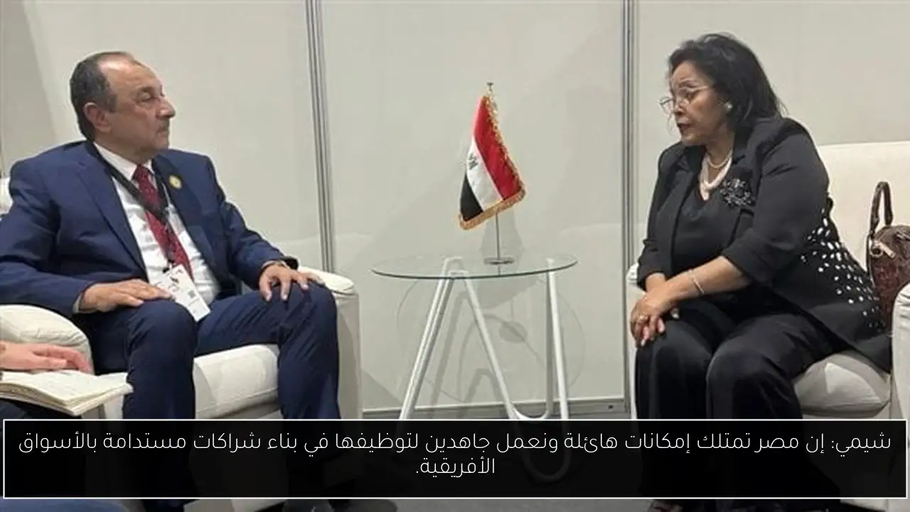 شيمي: إن مصر تمتلك إمكانات هائلة ونعمل جاهدين لتوظيفها في بناء شراكات مستدامة بالأسواق الأفريقية.
