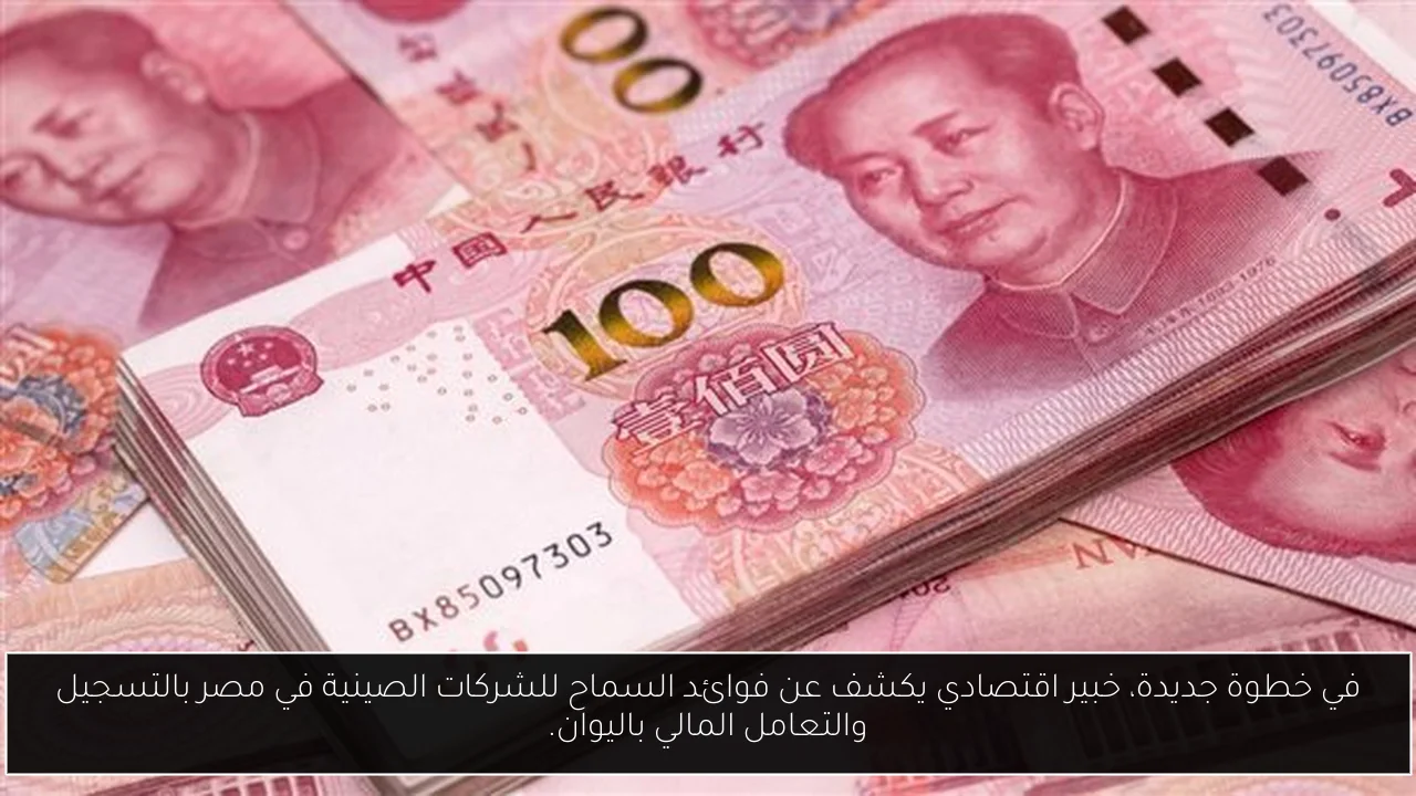 في خطوة جديدة، خبير اقتصادي يكشف عن فوائد السماح للشركات الصينية في مصر بالتسجيل والتعامل المالي باليوان.