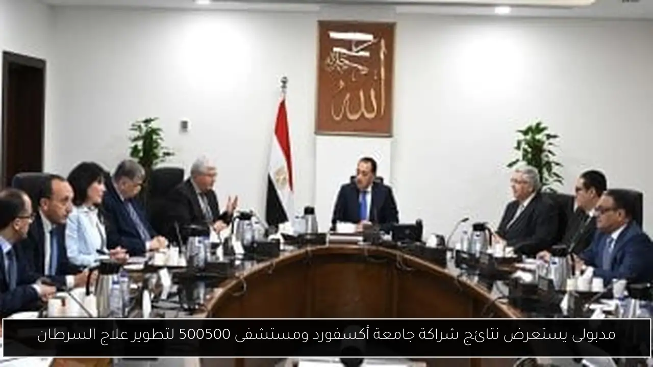 مدبولى يستعرض نتائج شراكة جامعة أكسفورد ومستشفى 500500 لتطوير علاج السرطان