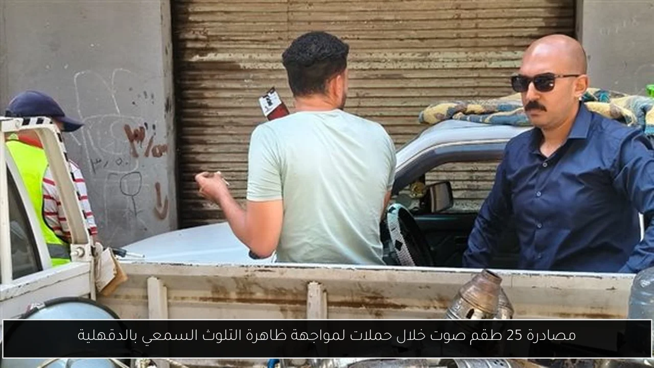 مصادرة 25 طقم صوت خلال حملات لمواجهة ظاهرة التلوث السمعي بالدقهلية