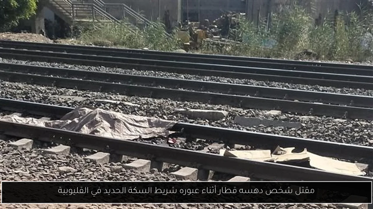 مقتل شخص دهسه قطار أثناء عبوره شريط السكة الحديد في القليوبية