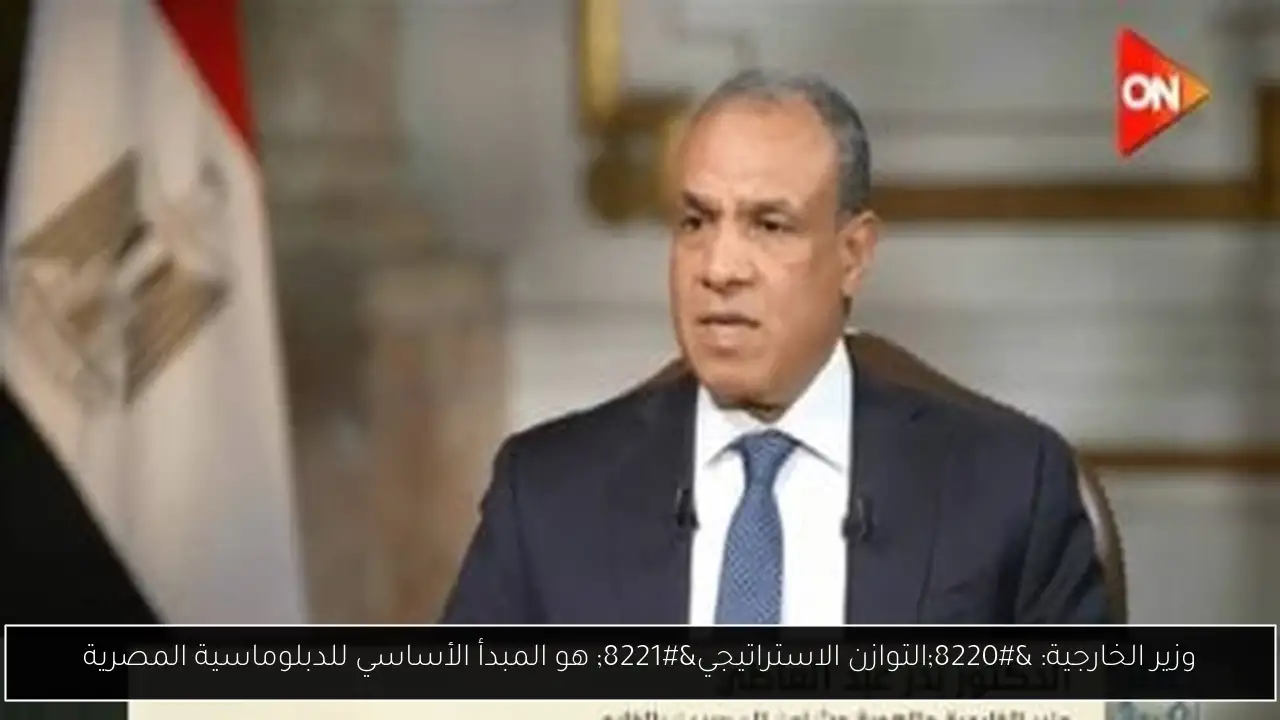 وزير الخارجية: “التوازن الاستراتيجي” هو المبدأ الأساسي للدبلوماسية المصرية