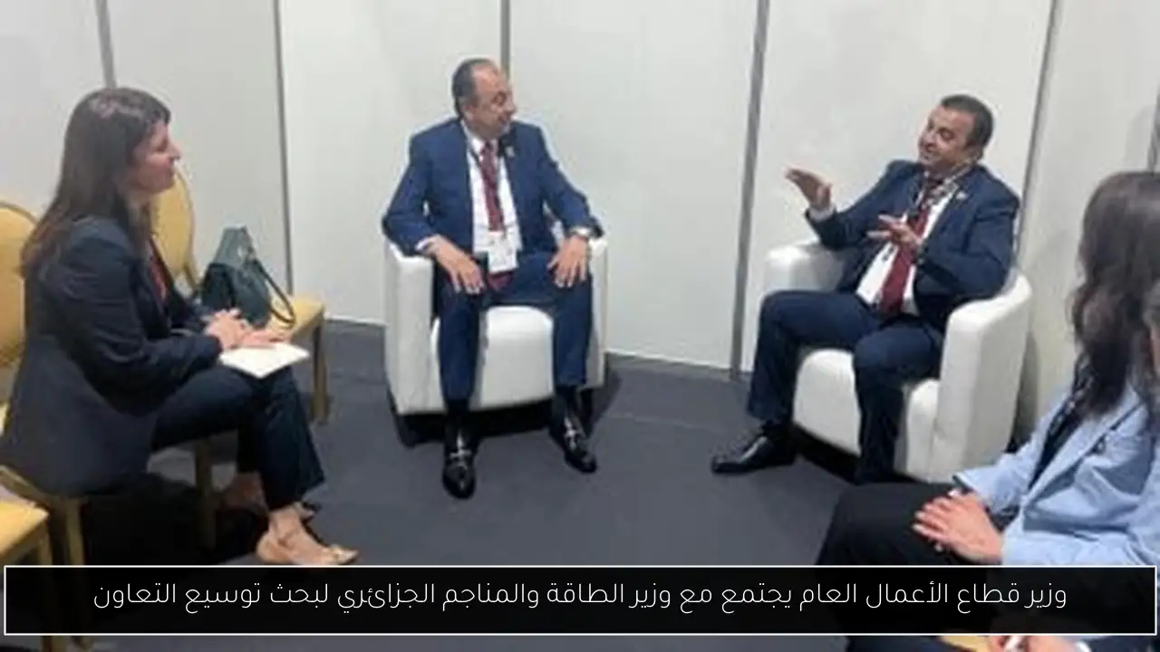 وزير قطاع الأعمال العام يجتمع مع وزير الطاقة والمناجم الجزائري لبحث توسيع التعاون