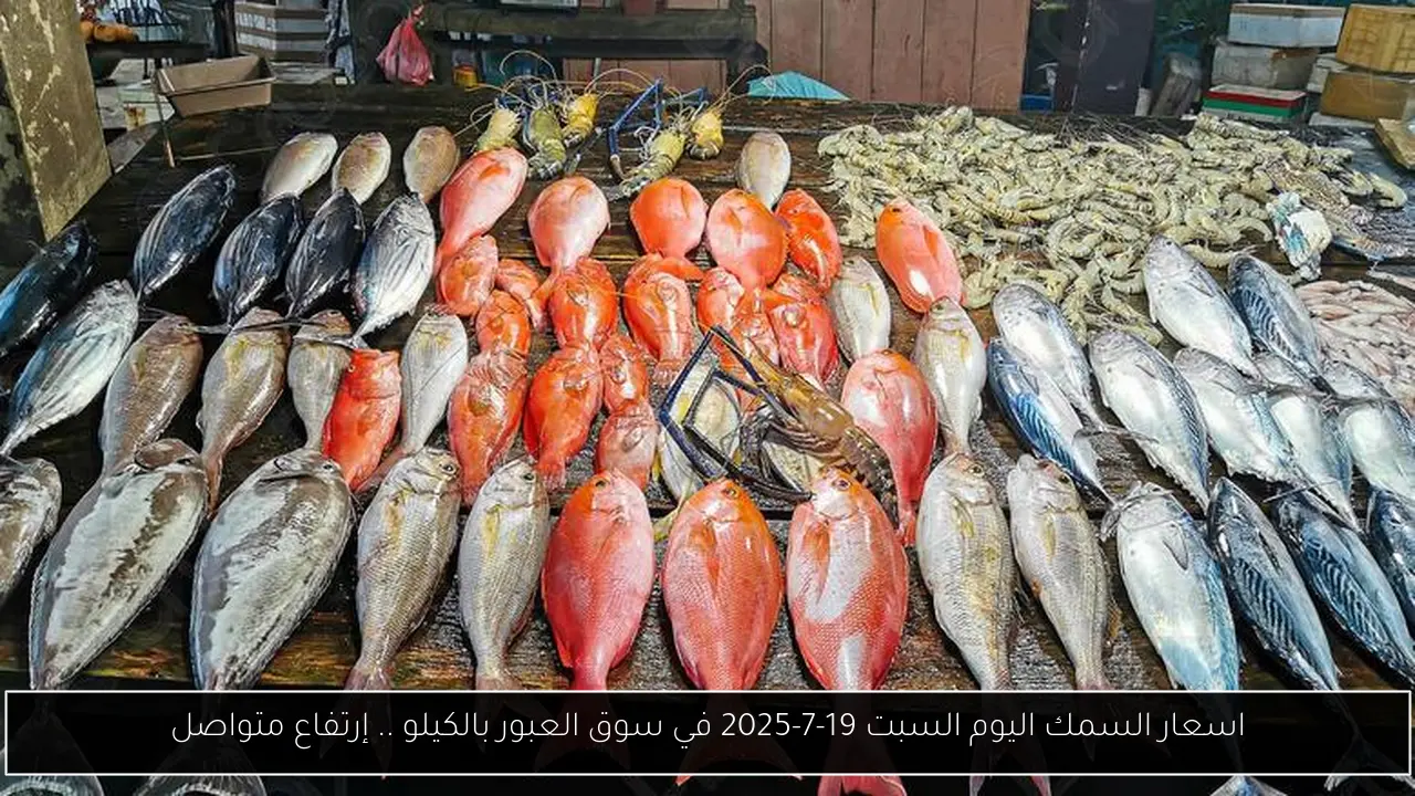 اسعار السمك اليوم السبت 19-7-2025 في سوق العبور بالكيلو .. إرتفاع متواصل