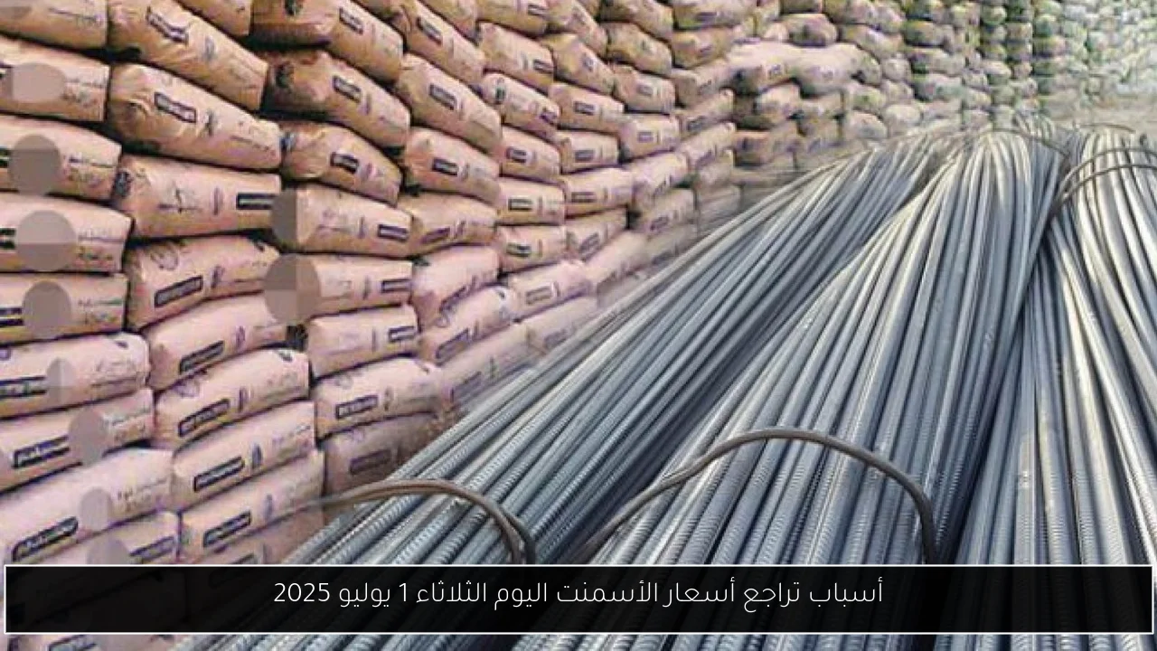 أسباب تراجع أسعار الأسمنت اليوم الثلاثاء 1 يوليو 2025