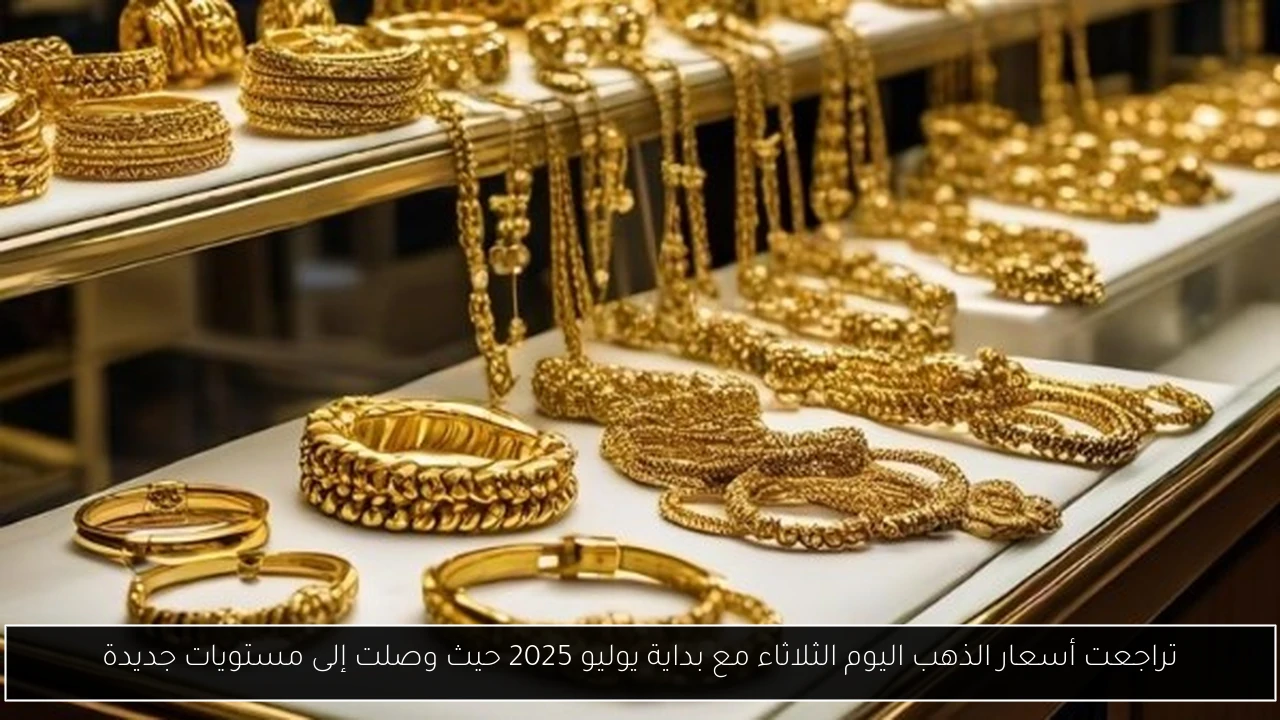تراجعت أسعار الذهب اليوم الثلاثاء مع بداية يوليو 2025 حيث وصلت إلى مستويات جديدة