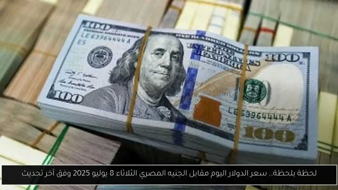لحظة بلحظة.. سعر الدولار اليوم مقابل الجنيه المصري الثلاثاء 8 يوليو 2025 وفق آخر تحديث