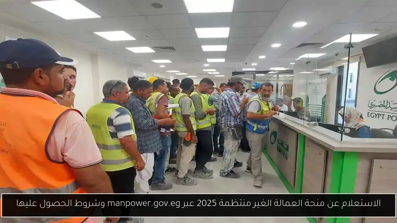 الاستعلام عن منحة العمالة الغير منتظمة 2025 عبر manpower.gov.eg وشروط الحصول عليها