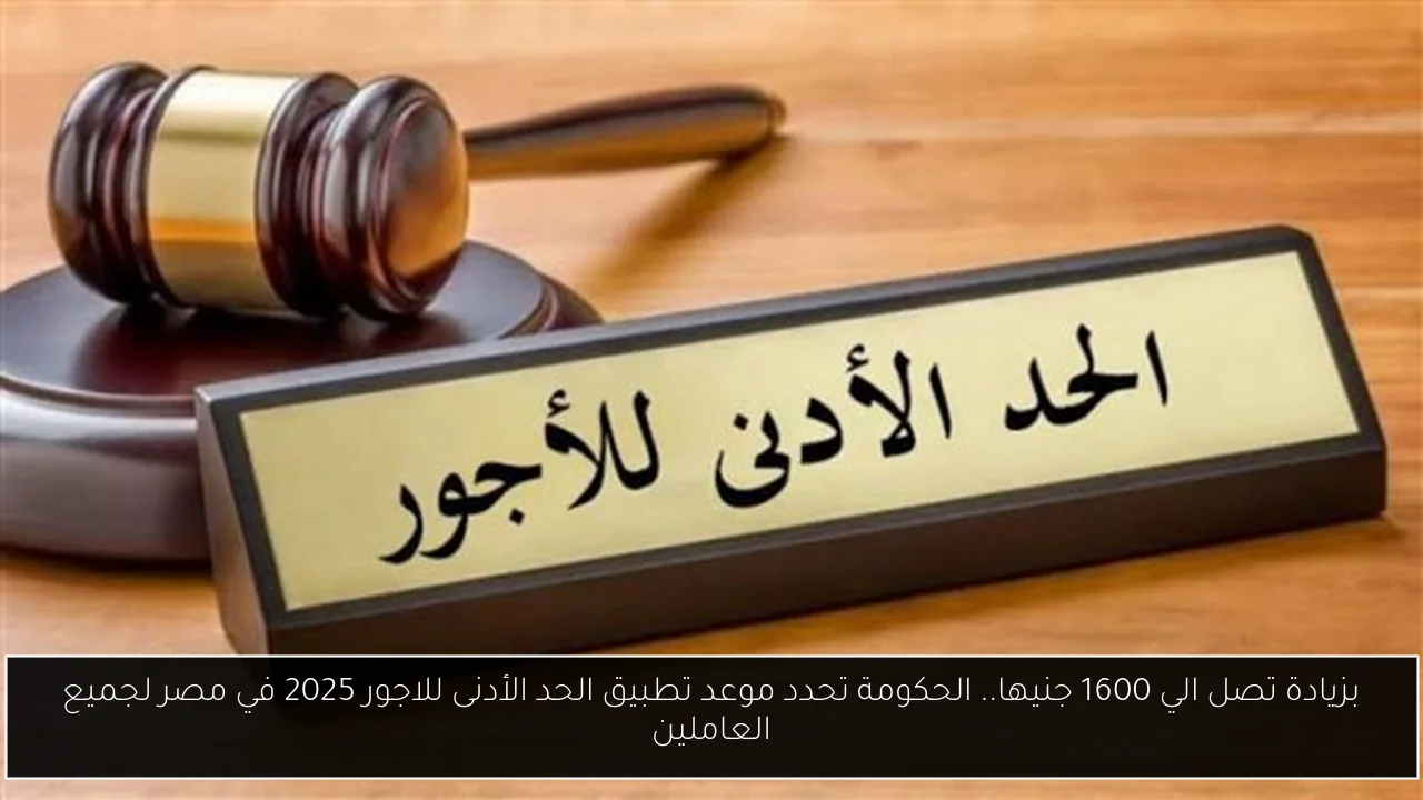 بزيادة تصل الي 1600 جنيها.. الحكومة تحدد موعد تطبيق الحد الأدنى للاجور 2025 في مصر لجميع العاملين