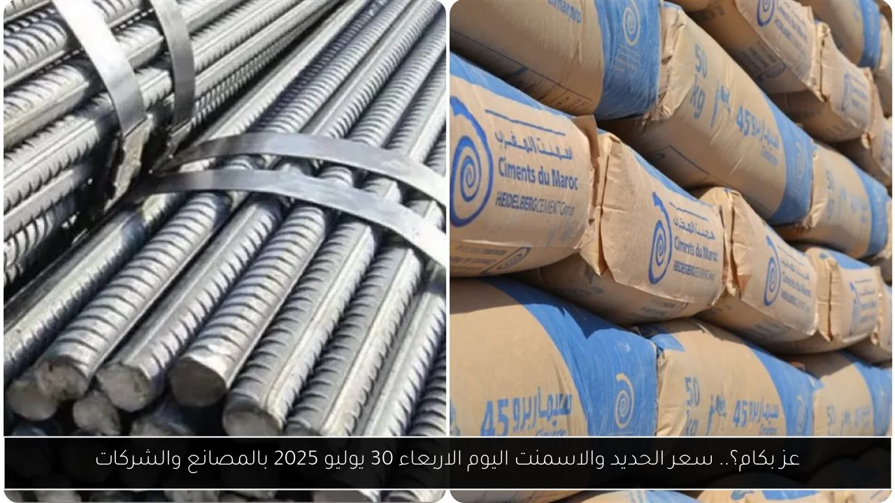 عز بكام؟.. سعر الحديد والاسمنت اليوم الاربعاء 30 يوليو 2025 بالمصانع والشركات