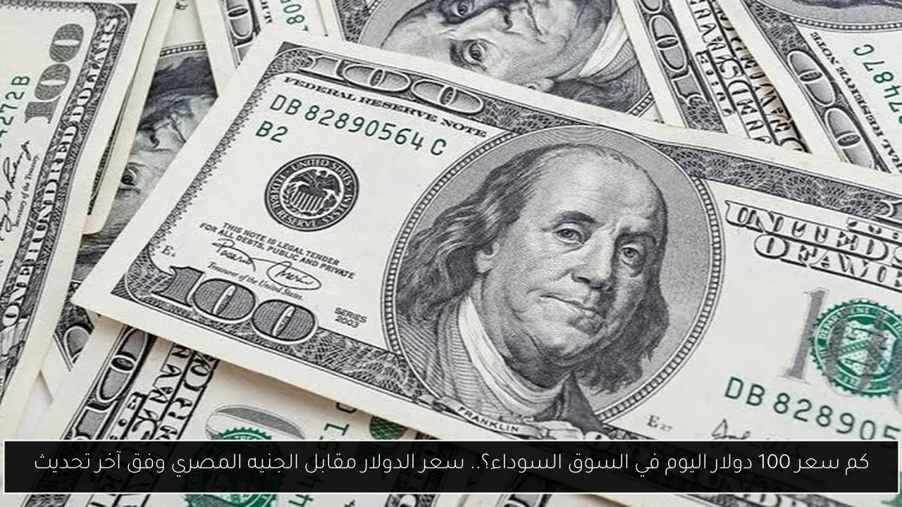 كم سعر 100 دولار اليوم في السوق السوداء؟.. سعر الدولار مقابل الجنيه المصري وفق آخر تحديث
