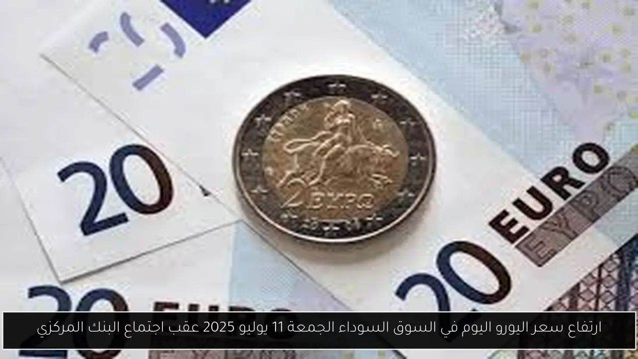 ارتفاع سعر اليورو اليوم في السوق السوداء الجمعة 11 يوليو 2025 عقب اجتماع البنك المركزي