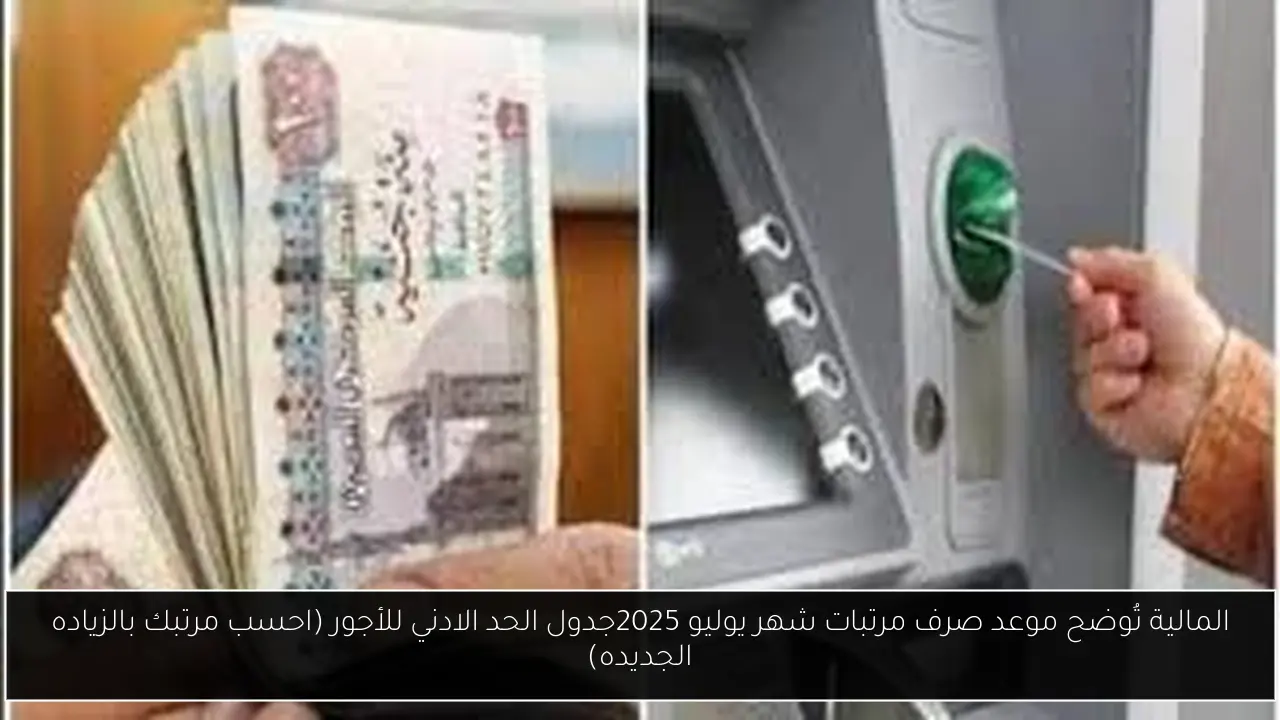 المالية تُوضح موعد صرف مرتبات شهر يوليو 2025 وجدول الحد الادني للأجور (احسب مرتبك بالزياده الجديده)