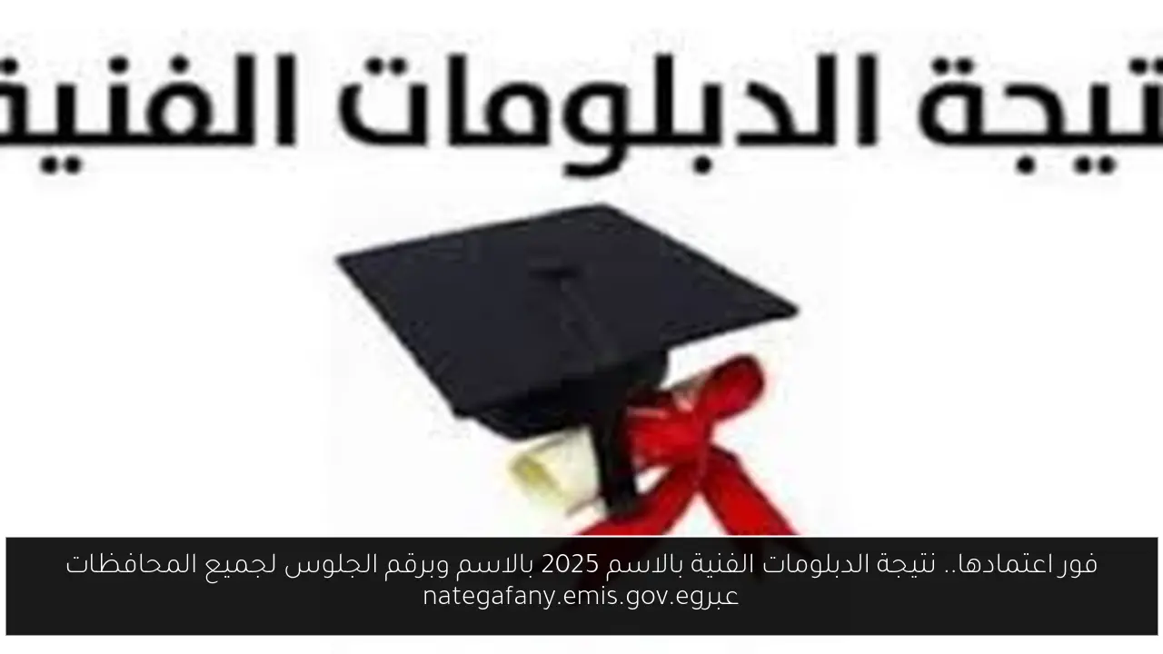 فور اعتمادها.. نتيجة الدبلومات الفنية بالاسم 2025 بالاسم وبرقم الجلوس لجميع المحافظات عبرnategafany.emis.gov.eg