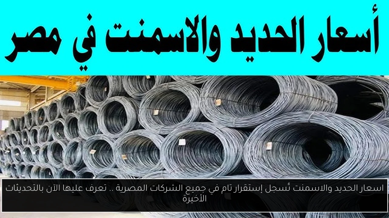 اسعار الحديد والاسمنت تُسجل إستقرار تام في جميع الشركات المصرية .. تعرف عليها الآن بالتحديثات الأخيرة
