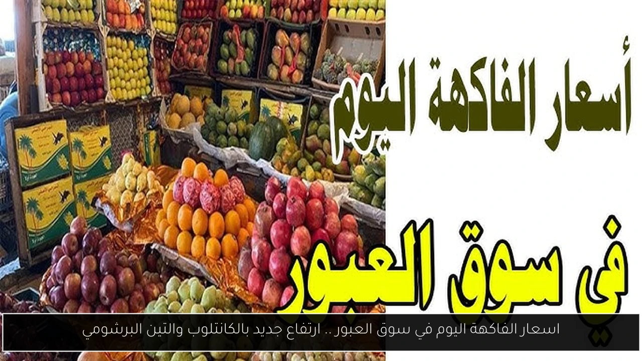 اسعار الفاكهة اليوم في سوق العبور .. ارتفاع جديد بالكانتلوب والتين البرشومي