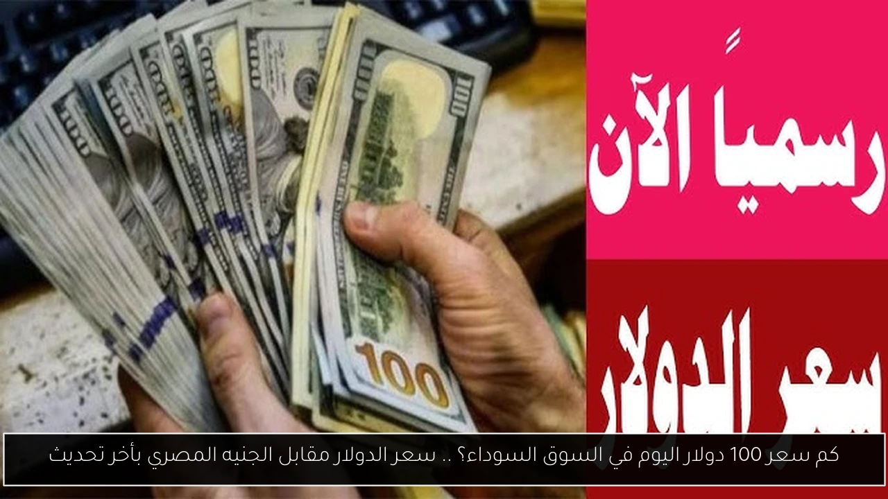 كم سعر 100 دولار اليوم في السوق السوداء؟ .. سعر الدولار مقابل الجنيه المصري بأخر تحديث