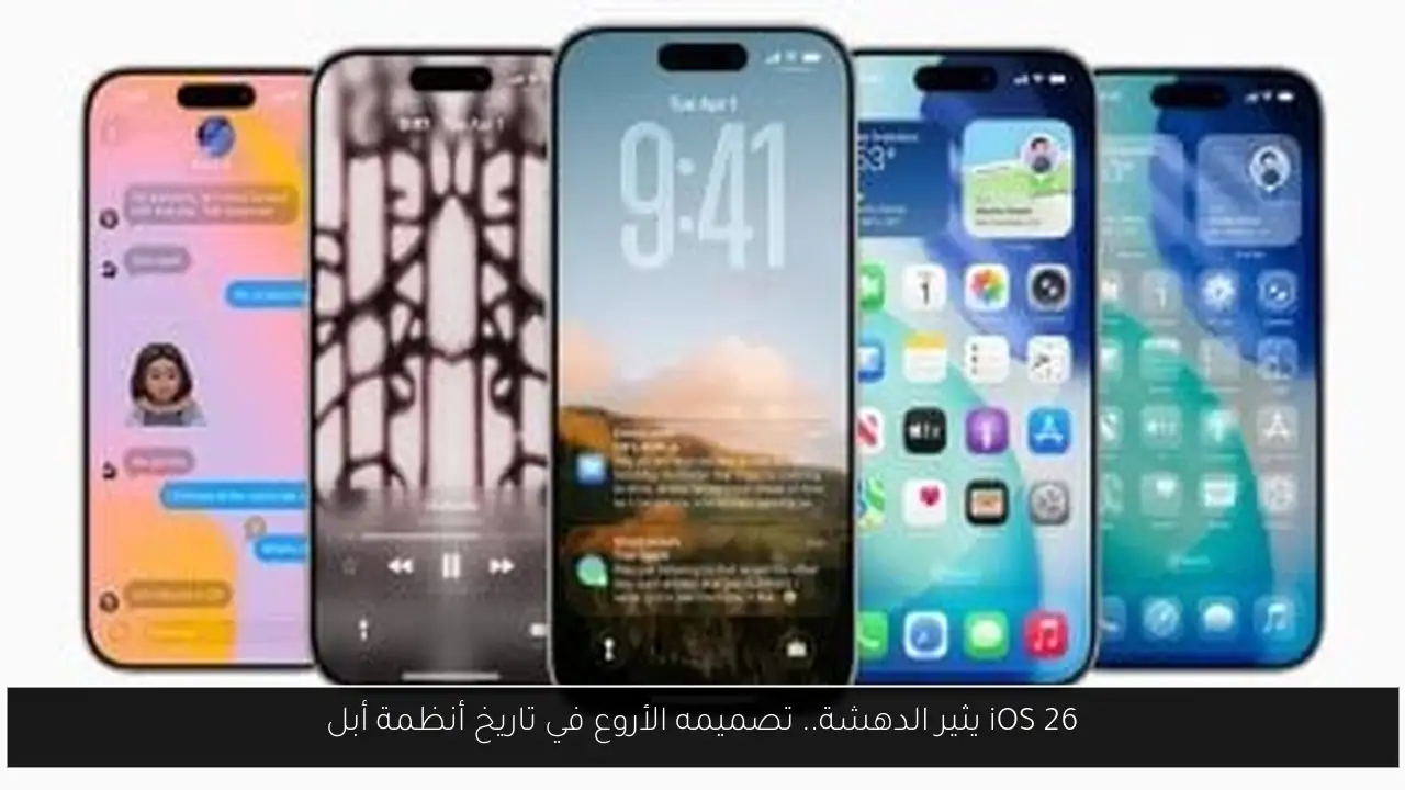 iOS 26 يثير الدهشة.. تصميمه الأروع في تاريخ أنظمة أبل