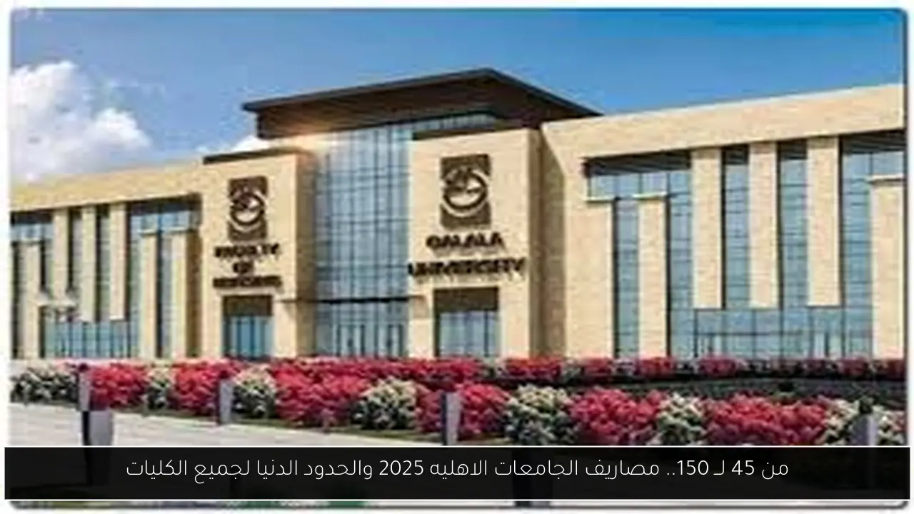 من 45 لــ 150.. مصاريف الجامعات الاهليه 2025 والحدود الدنيا لجميع الكليات