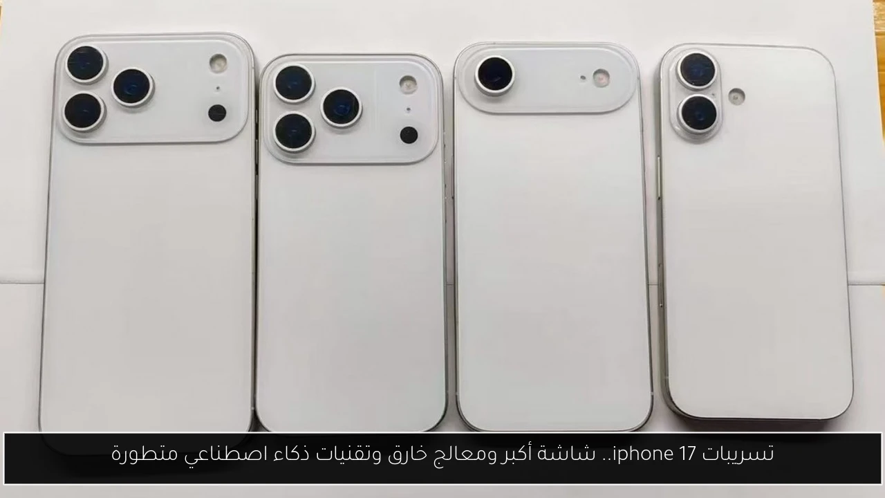 تسريبات iphone 17.. شاشة أكبر ومعالج خارق وتقنيات ذكاء اصطناعي متطورة