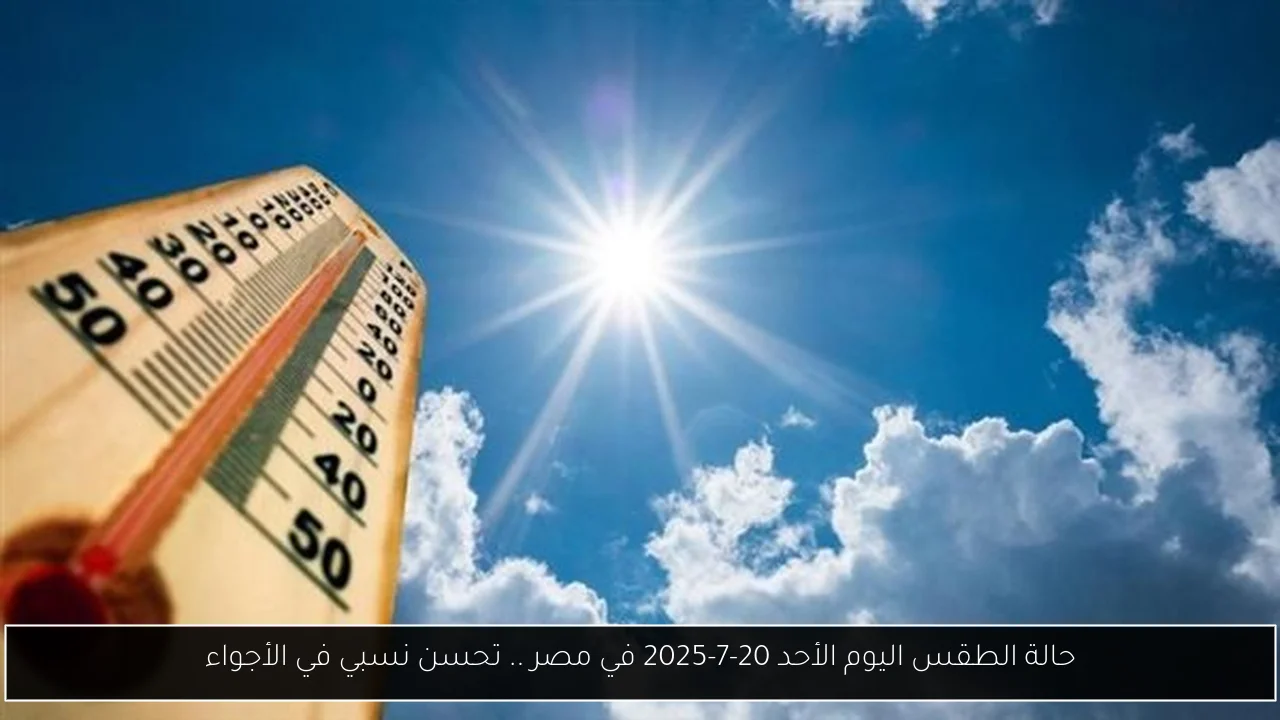 حالة الطقس اليوم الأحد 20-7-2025 في مصر .. تحسن نسبي في الأجواء