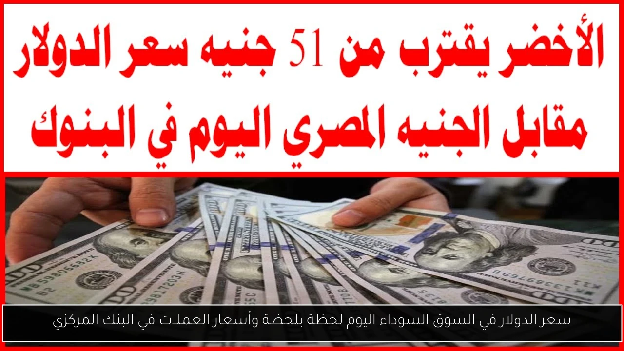 سعر الدولار في السوق السوداء اليوم لحظة بلحظة وأسعار العملات في البنك المركزي