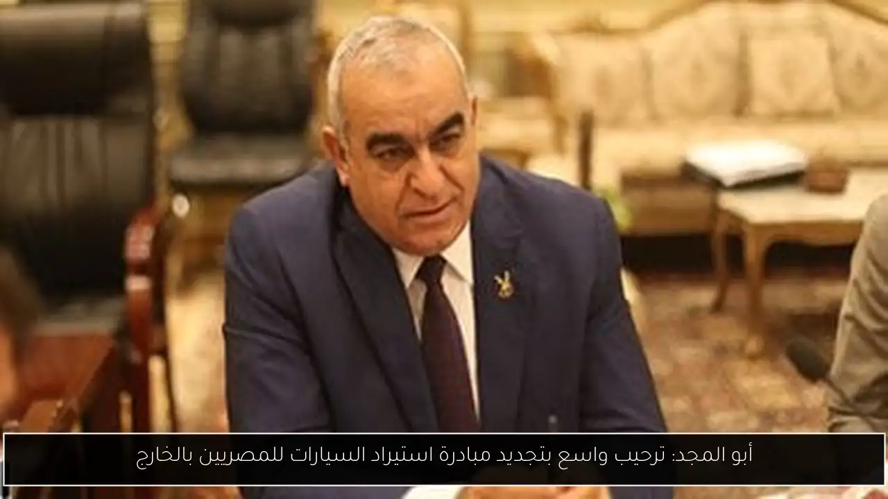 أبو المجد: ترحيب واسع بتجديد مبادرة استيراد السيارات للمصريين بالخارج