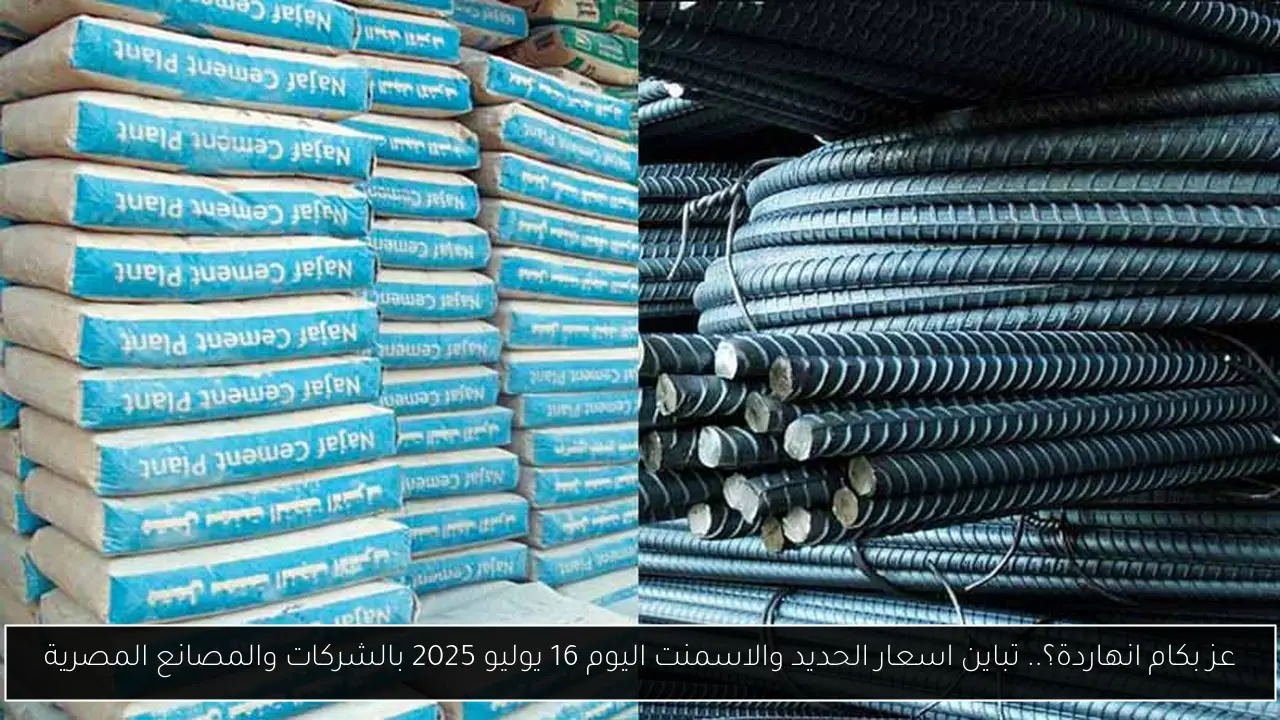 عز بكام انهاردة؟.. تباين اسعار الحديد والاسمنت اليوم 16 يوليو 2025 بالشركات والمصانع المصرية