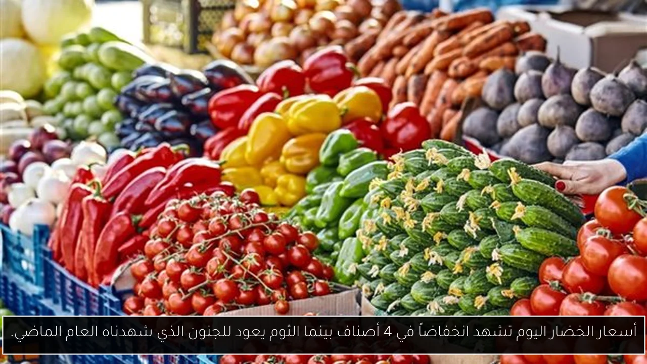 أسعار الخضار اليوم تشهد انخفاضاً في 4 أصناف بينما الثوم يعود للجنون الذي شهدناه العام الماضي.