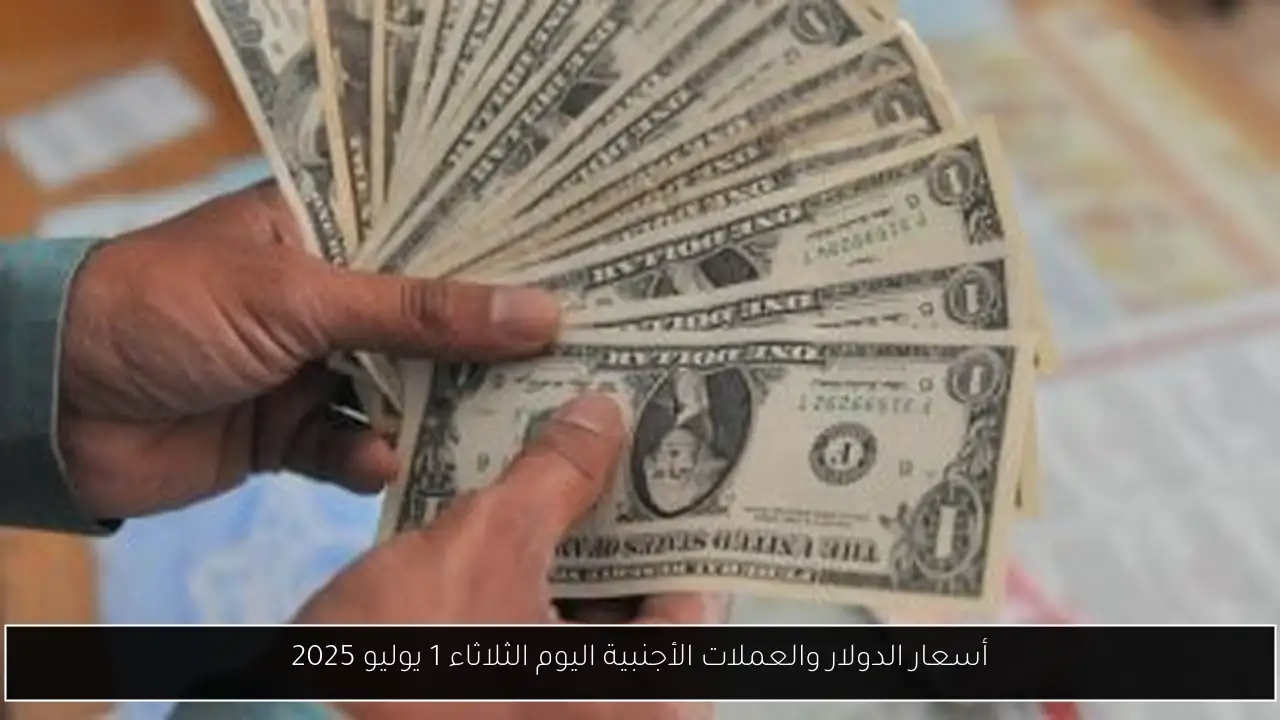 أسعار الدولار والعملات الأجنبية اليوم الثلاثاء 1 يوليو 2025