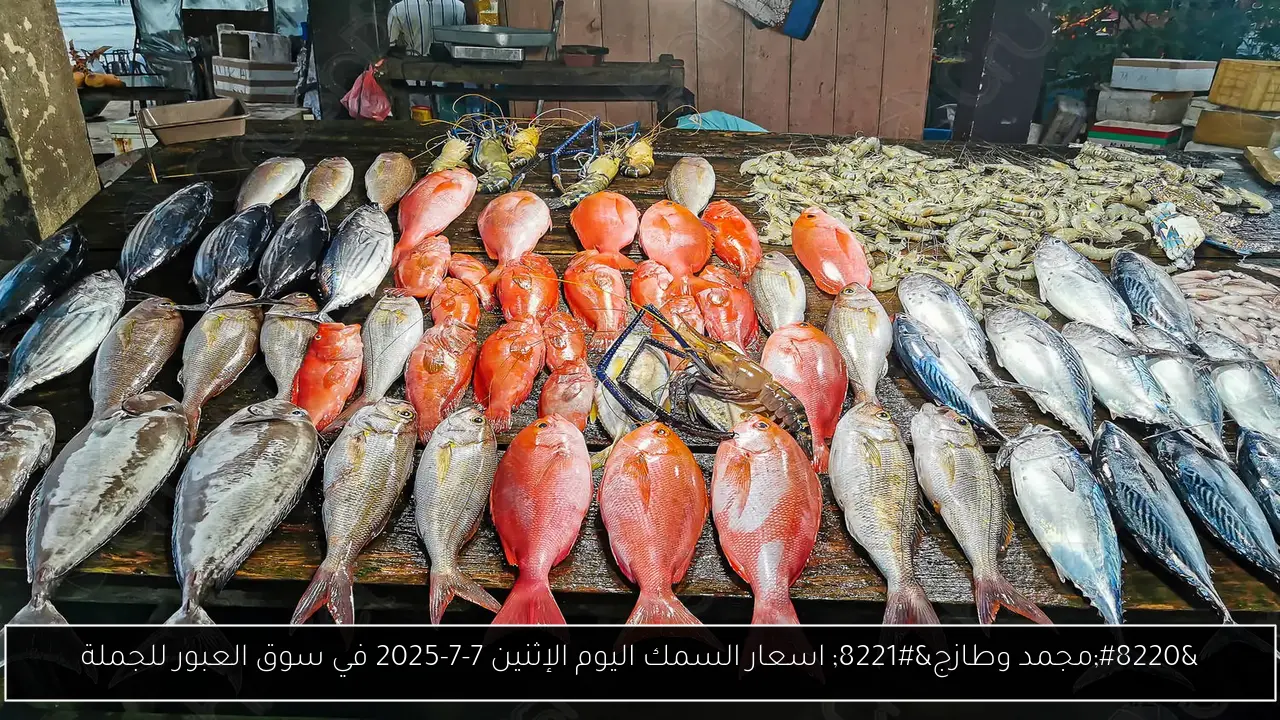 “مجمد وطازج” اسعار السمك اليوم الإثنين 7-7-2025 في سوق العبور للجملة
